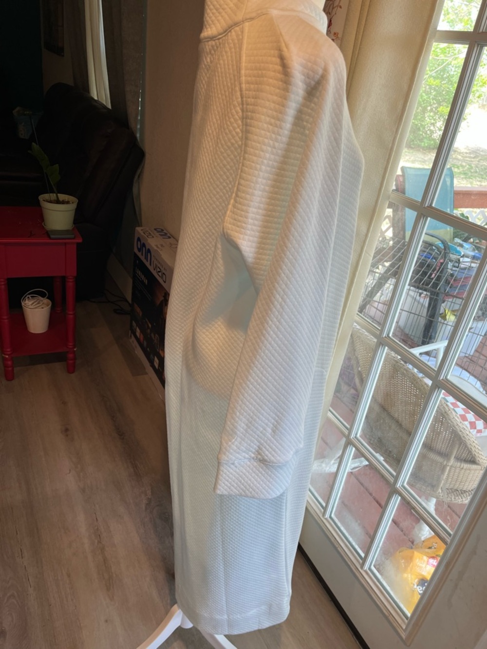 Midnight by Carole Hochman Long Zip Front Robe - Light Blue - Picture 5 of 9
